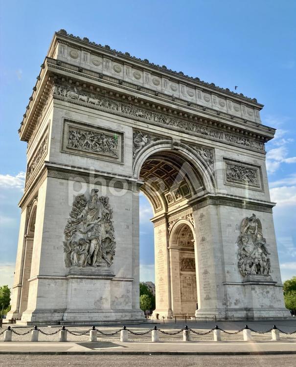 エトワール凱旋門 凱旋門,フランス,パリの写真素材