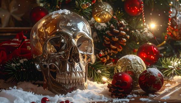 クリスタル・スカルヘッドのクリスマス飾り クリスタル・スカルヘッドのクリスマス飾りの写真