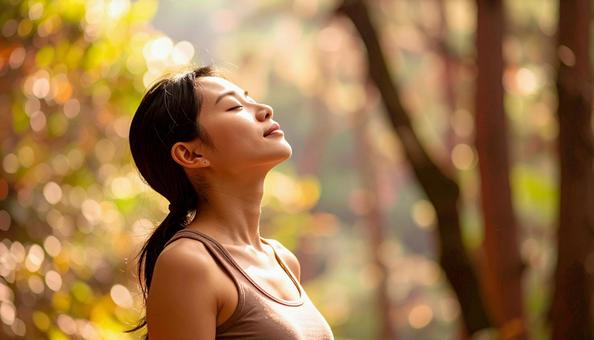 癒される女性 癒される女性の写真