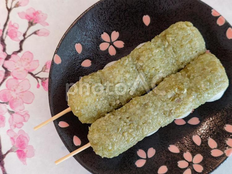 ずんだ串団子2 ずんだ,お団子,串の写真素材