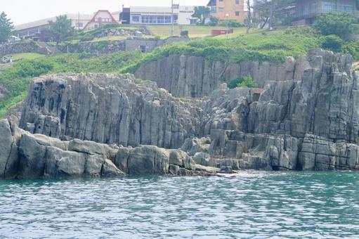 東尋坊4 東尋坊,柱状節理,日本海の写真素材