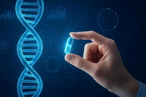 遺伝子情報と新薬開発・創薬の未来イメージ 遺伝子情報と新薬開発・創薬の未来イメージの写真