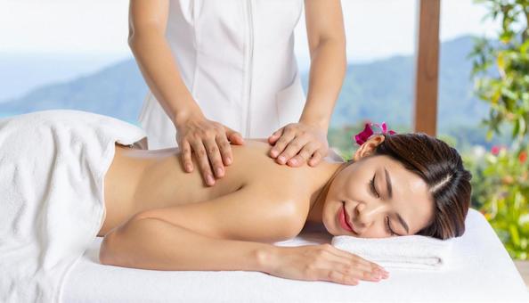 ビューティイメージ　オイルマッサージの写真