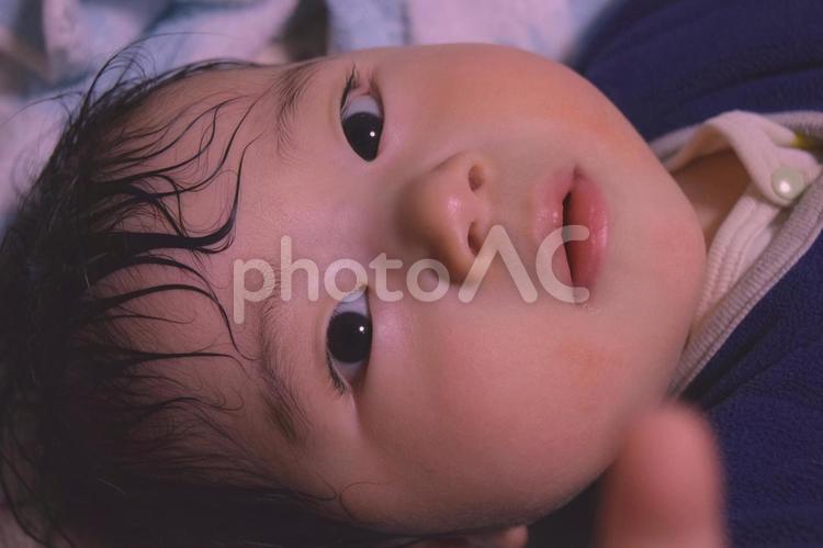 赤ちゃん(男児)の顔の表情　９か月 赤ちゃん,乳児,男児の写真素材