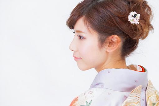 振袖を着た女性 振袖を着た女性 晴れ着,成人の日,成人の写真素材