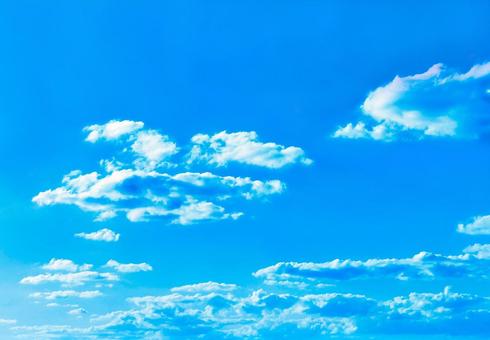 青空と白い雲 青空と白い雲の写真
