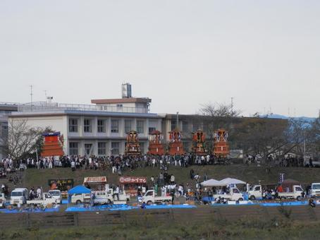 西条祭り 風景,祭り,だんじりの写真素材