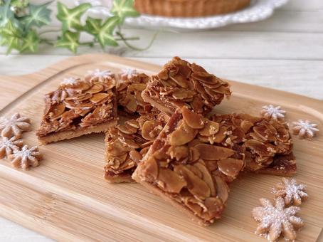 フロランタン フロランタン,キャラメルアーモンド,スライスアーモンドの写真素材