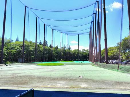 ゴルフ練習場 ゴルフ練習場 ゴルフ練習場,青空,ゴルフの写真素材