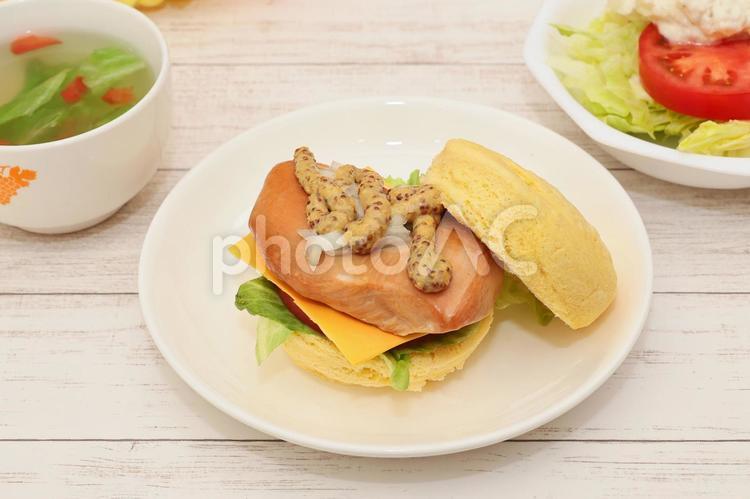チキンバーガー チキンバーガー,チキン,チキンサンドの写真素材