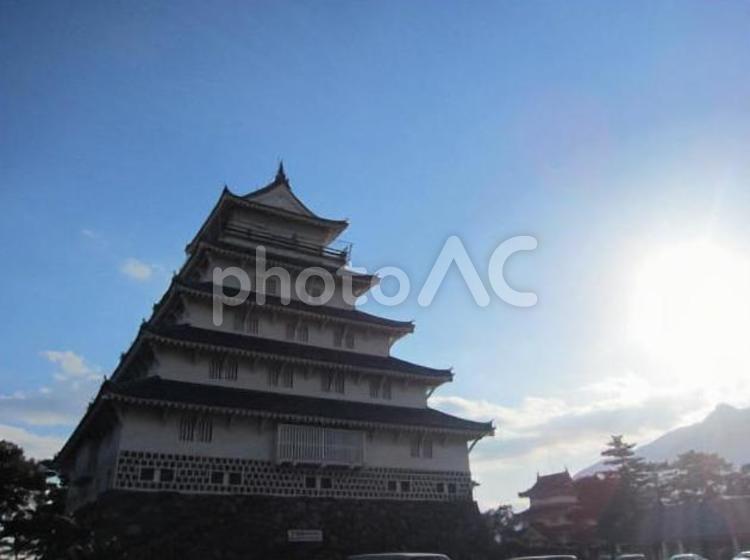 島原の風景（島原城） 風景,観光,旅の写真素材