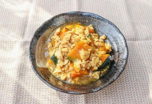 南瓜のそぼろあんかけ3 かぼちゃ,南瓜,冬至の写真素材