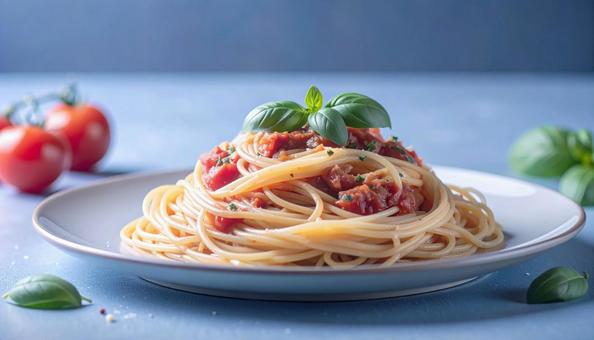 トマトパスタ トマトパスタ トマトパスタ,パスタ,食べ物の写真素材