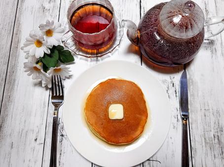 ホットケーキ ホットケーキ ホットケーキ,パンケーキ,食べ物の写真素材