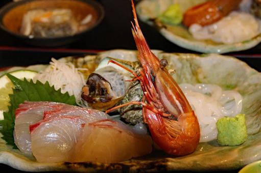 刺身盛 海老・さざえ・ハマチ・イカ 刺身盛 海老・さざえ・ハマチ・イカ 刺身盛り,海老,さざえの写真素材