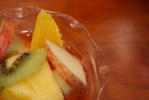 Morning fruit dessert at an Osaka coffee shop, JPG