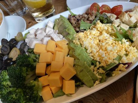 コブサラダ コブサラダ,ブロッコリー,玉子の写真素材