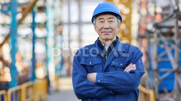 ヘルメット着用の現場作業員 作業員,建設,現場の写真素材