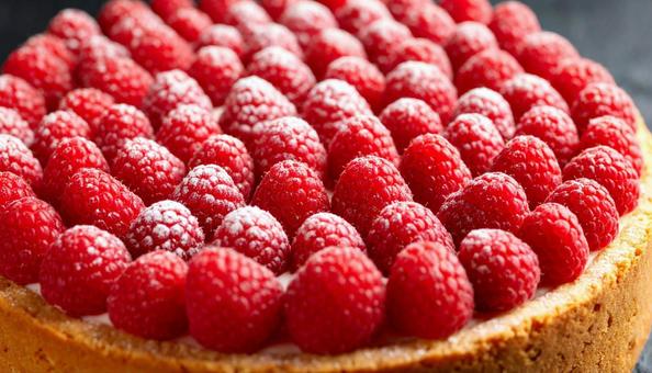 美味しそうなフランボワーズのケーキ 美味しそうなフランボワーズのケーキの写真
