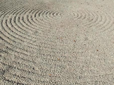 枯山水 枯山水,石,砂の写真素材