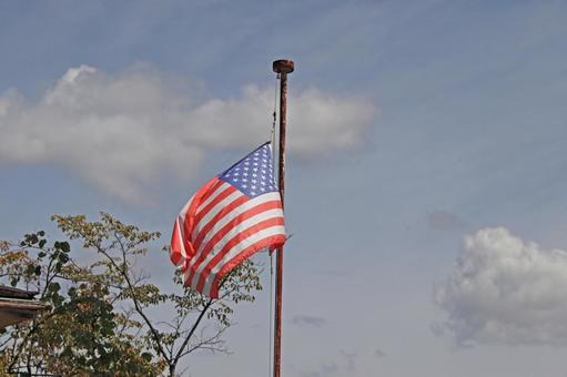 アメリカ合衆国の旗 アメリカ合衆国の旗 アメリカ,米軍,国旗の写真素材