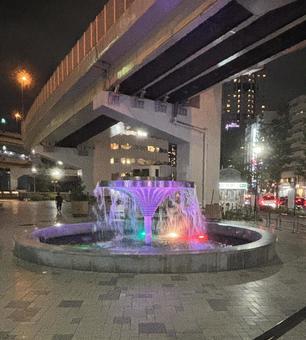 麻布十番駅前 麻布十番駅前 麻布十番駅,麻布十番,噴水の写真素材
