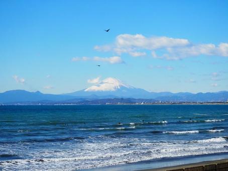 冬空の富士山 冬空の富士山の写真