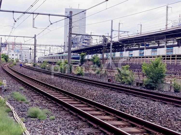 線路 線路,鉄道,線路沿線の写真素材