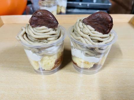 手作りモンブラン モンブラン,栗,ケーキの写真素材