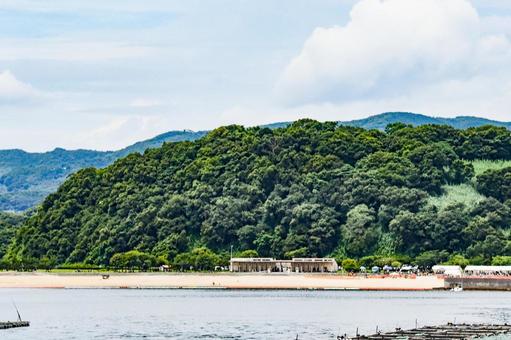 Photo, yuinohama marine park, endless flood of beaches, beach, 