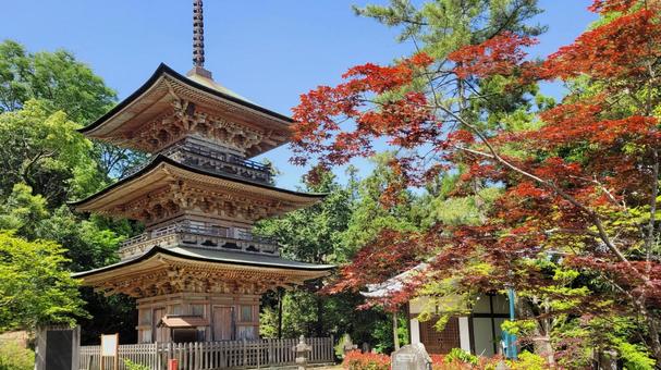 坂東33観音 11番 安楽寺 三重塔 坂東33観音 11番 安楽寺 三重塔 安楽寺,岩殿山,三重塔の写真素材