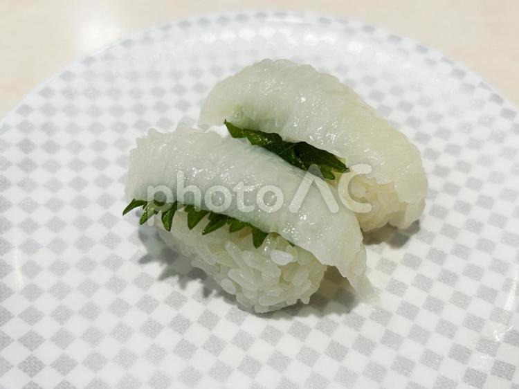エンガワのお寿司 寿司,えんがわ,大葉の写真素材
