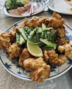 唐揚げ 唐揚げ,パーティー,おいしいの写真素材