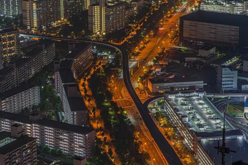 都市夜景 都市夜景の写真