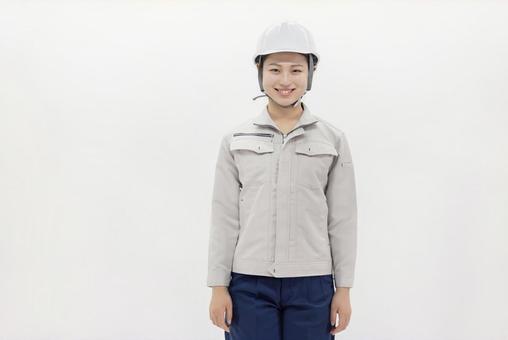 作業服の女性 作業服の女性 女性,ビジネスウーマン,作業服の写真素材