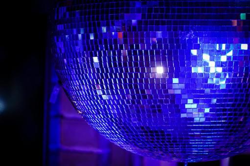 Photo, mirror ball, blue, light, 