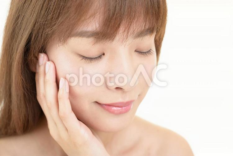スキンケアイメージ スキンケア,美容,保湿の写真素材