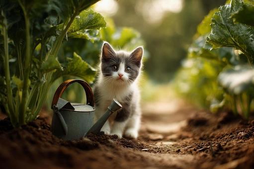 畑の子猫 畑の子猫の写真