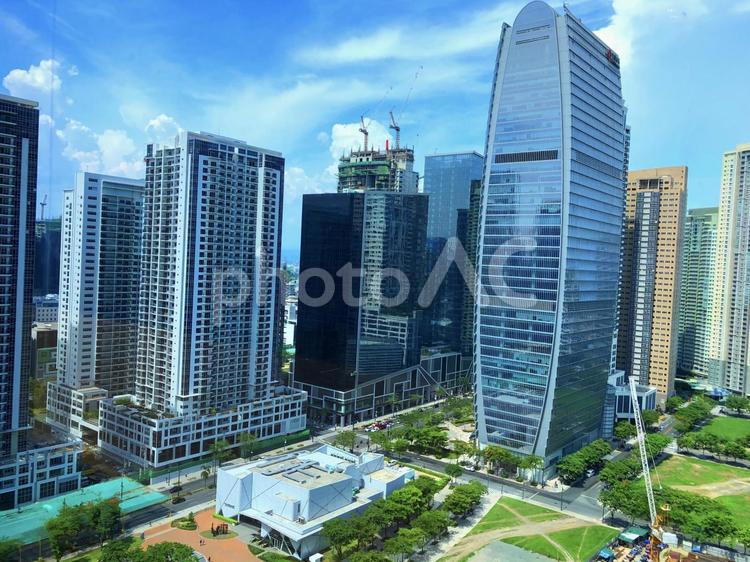 BGCのビル群　マニラ マニラ,フィリピン,bgcの写真素材