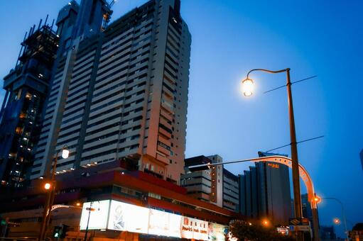 シンガポール高層街 高層ビル,住宅ビル,建設中の写真素材