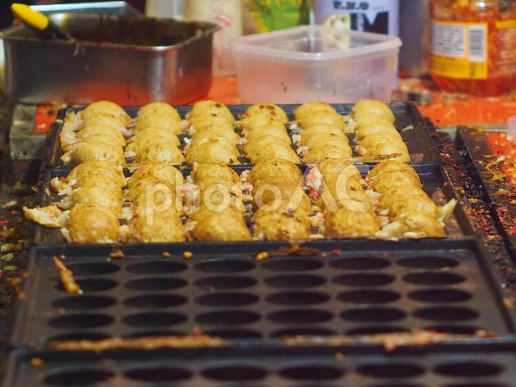 お祭りのたこ焼き屋台 祭り,たこ焼き,イベントの写真素材