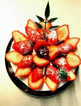 手作りいちごケーキ 手作りいちごケーキの写真