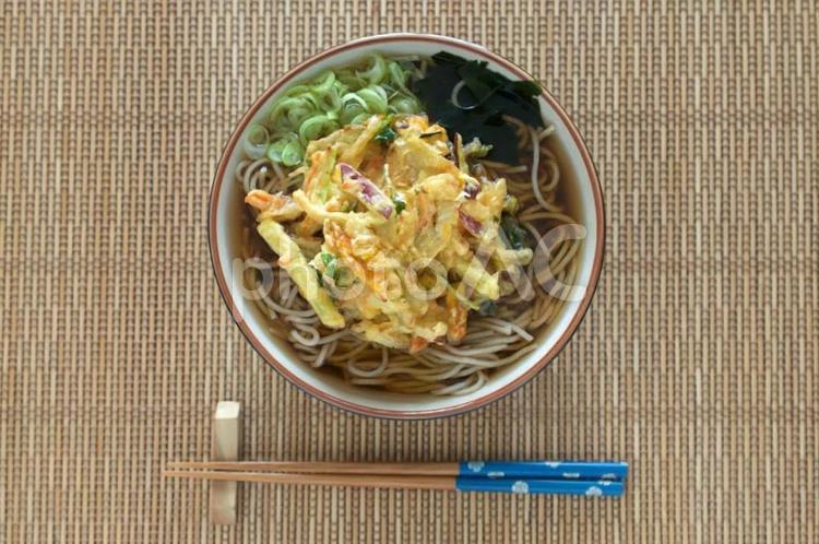かき揚げ天そば そば,お蕎麦,年越しそばの写真素材