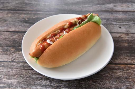 Photo, hot dog, bread, sausage, 