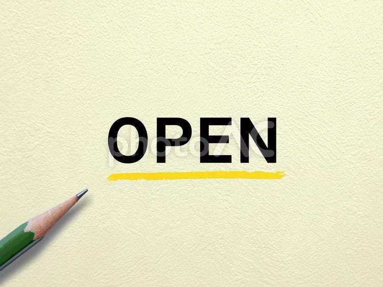 OPEN　アイキャッチ　背景 open,開店,開業の写真素材