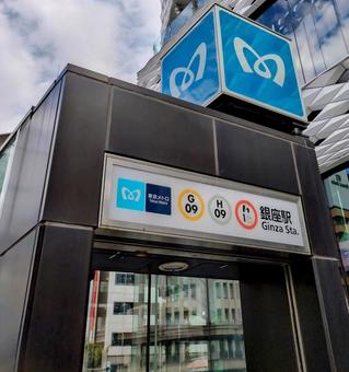 銀座駅 駅,銀座駅,地下鉄の写真素材