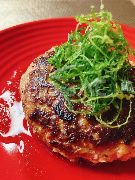 和風大葉半ハンバーグ ハンバーグ,食事,手作りの写真素材
