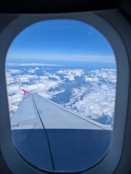 上空からの眺め 上空からの眺め 上空,雲,空の写真素材