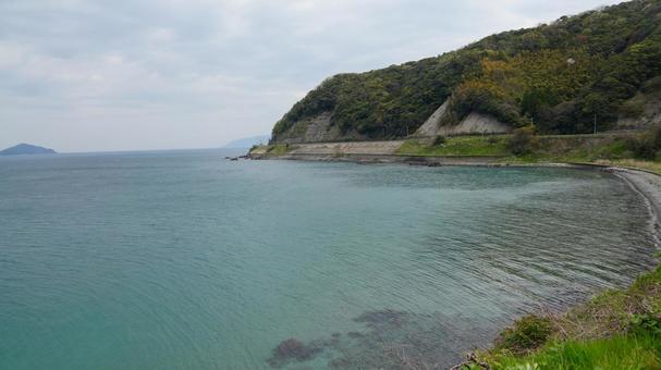 敦賀駅から横浜へ行く途中の海岸 敦賀駅から横浜へ行く途中の海岸 福井県,敦賀市,日本海の写真素材