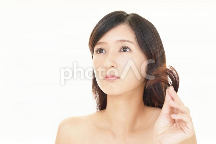 ヘアケアイメージ 美容,女性,ヘアケアの写真素材